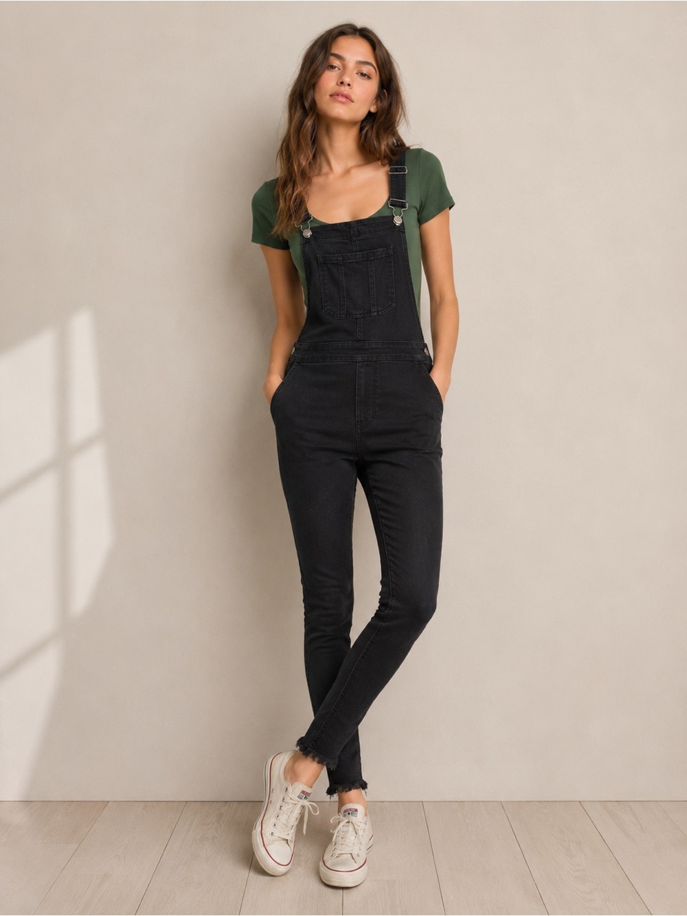 Abercrombie & Fitch Black Denim Women's Overalls